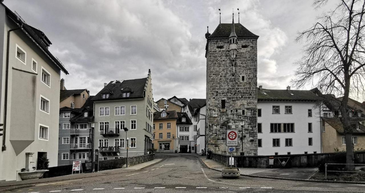 Blick Auf Schwarzen Turm - Freihofapartments Brugg  Bagian luar foto
